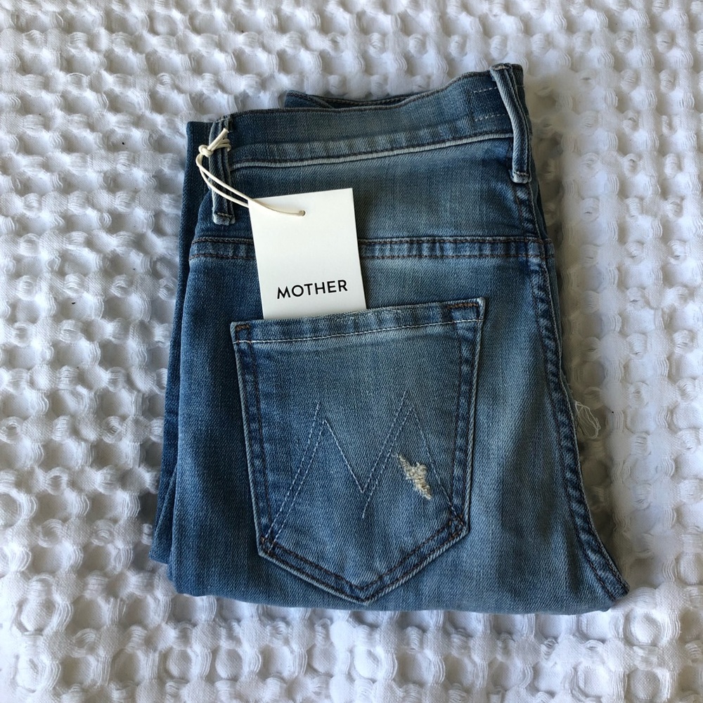 MOTHER ‘Insider crop step fray’ jeans